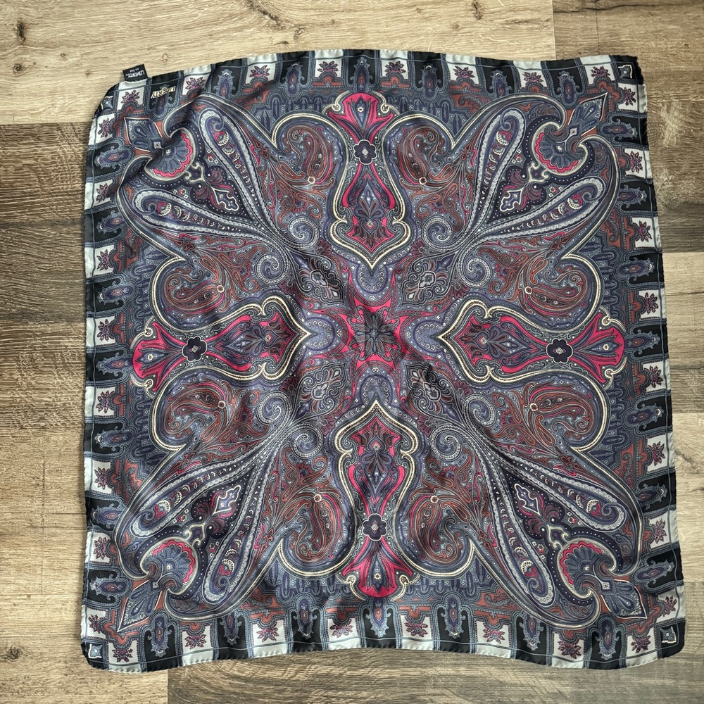 Liberty All Silk 25in x 25in Colorful Paisley Scarf